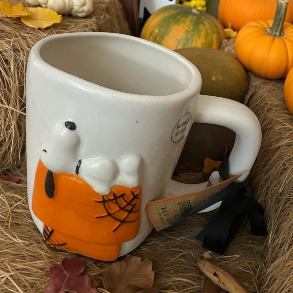 SOLD PEANUTS Snoopy and RAE DUNN‎ FALL PUMPKIN & Halloween Mug NEW - Picture 8 of 8